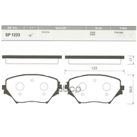 Тормозные Колодки Дисковые Sp1233 Sangsin brake арт. SP1233