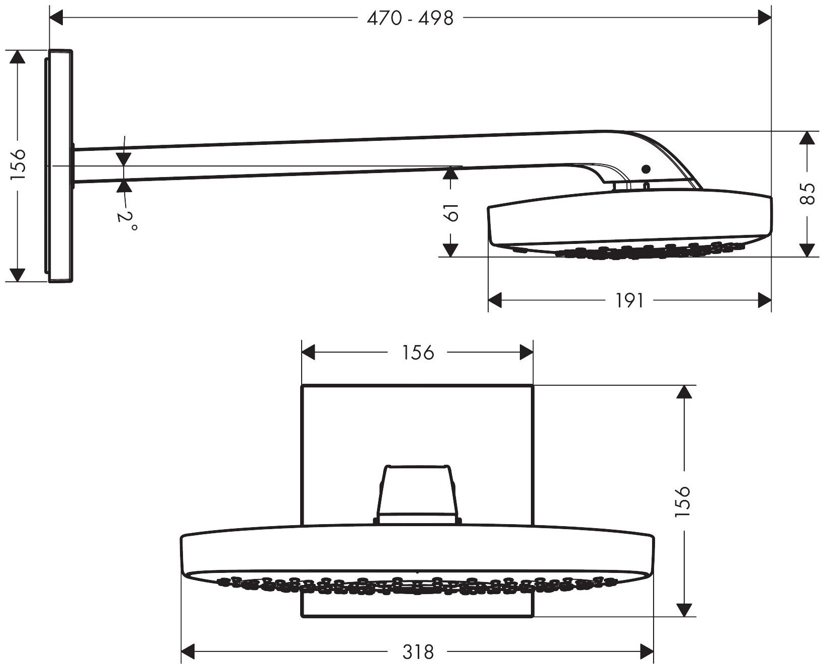 Верхний душ Hansgrohe - фото №3