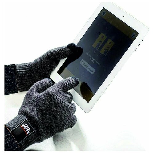 фото Touchers сенсорные перчатки для смартфонов (размер m) серые dress cote
