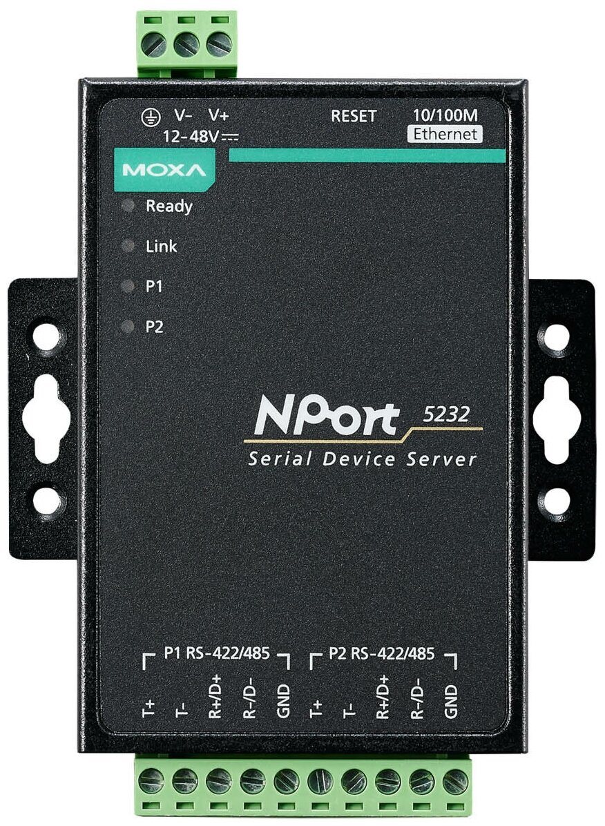 Конвертер MOXA NPort 5232 2 Port RS-422/485, без адаптера питания