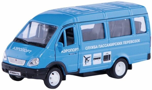 Модель Welly Микроавтобус ГАЗель Аэропорт голубой