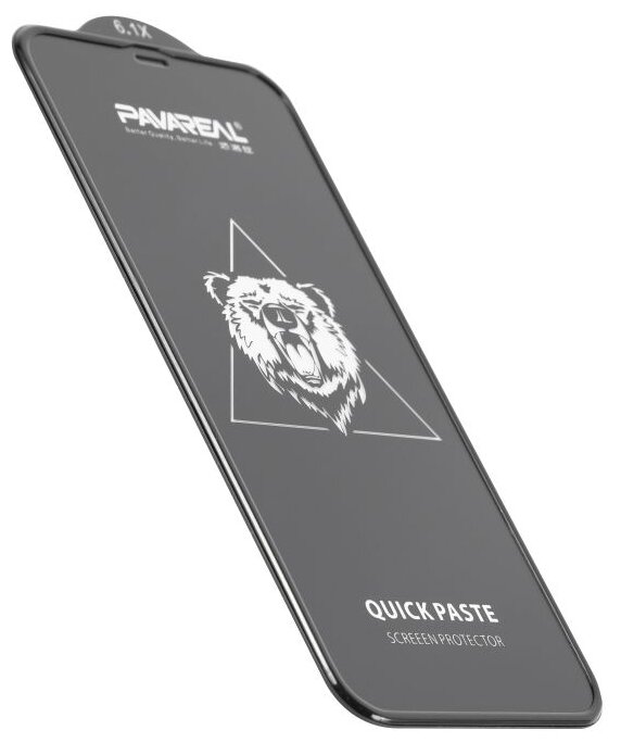Защитное стекло PAVAREAL PA-PG09 для iPhone 12 Pro, Edge Upgrade, черное - фото №2