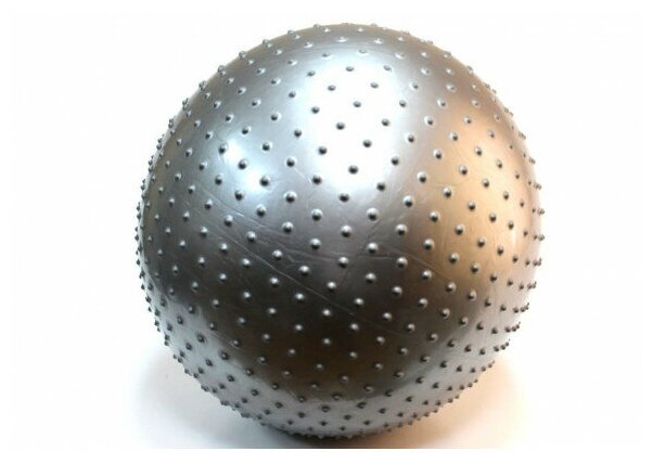 Серый массажный гимнастический мяч (фитбол) 65 см