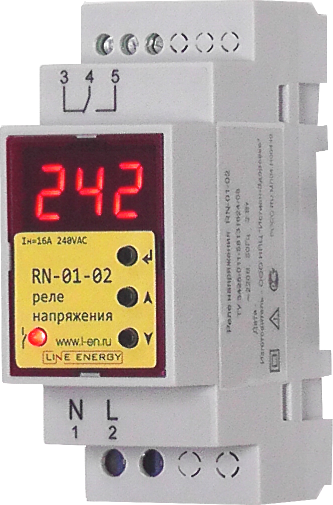 Реле контроля напряжения Line Energy RN-01-02