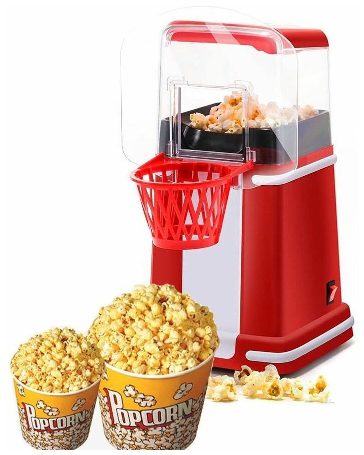 Полностью автоматический Производитель попкорна. Бытовая, мини-машина для приготовления попкорна. red 1200 W. SOKANY 290 - фотография № 2
