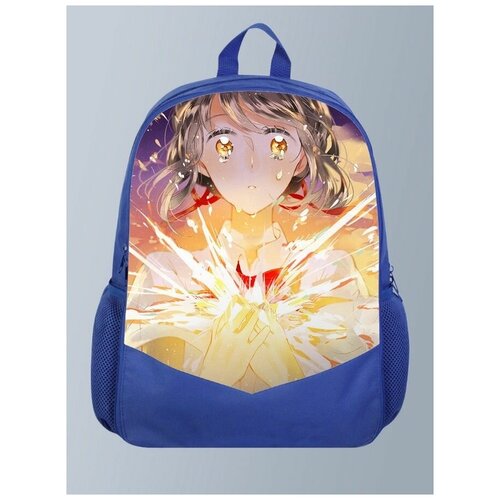 фото Голубой рюкзак с принтом аниме твое имя your name, мицуха, тако, романтическая драма - 38 brutbag