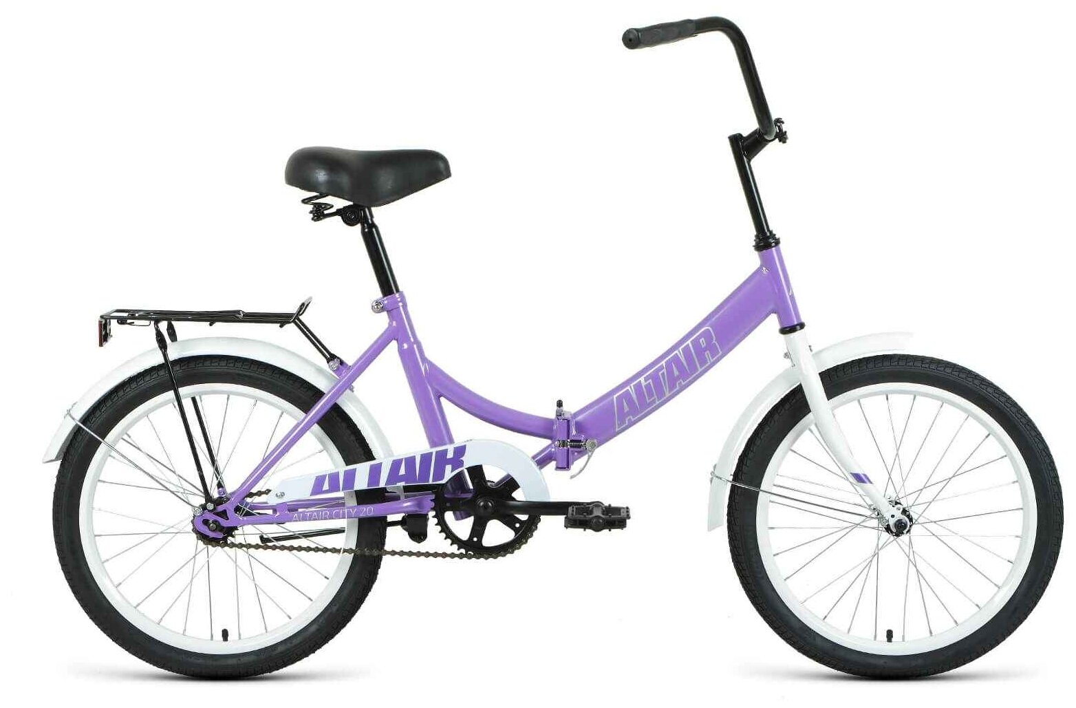 Велосипед ALTAIR CITY 20 (20" 1 ск. рост. 14") 2022, фиолетовый/серый, RBK22AL20007
