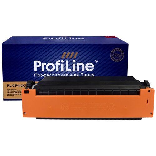 картридж pl ce413a ce413a для hp pro m477 m452 magenta profiline Картридж ProfiLine PL-CF412X №410X, 5000 стр, желтый