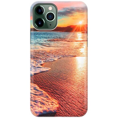 фото Силиконовый чехол на apple iphone 11 pro max / эпл айфон 11 про макс с принтом "залитый светом пляж" gosso