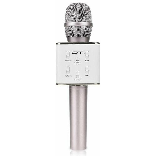 Микрофон (Bluetooth, динамики, USB) Орбита OT-ERM04 Серебро