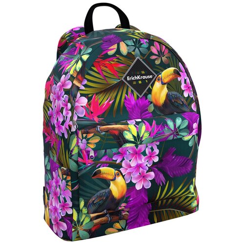 Купить ErichKrause рюкзак EasyLine Tropics, фиолетовый, Рюкзаки, ранцы