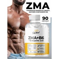 ZMA+B6+D-Aspartic acid VitaMeal, ЗМА Цинк Магний В6 Д-аспарагиновая кислота, 90 капсул