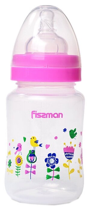 FISSMAN Детская бутылочка для кормления пластиковая Салатовая 240мл / 16см