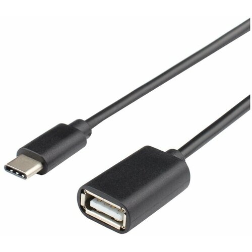 кабель usb c to usb c 1 8m at2118 atcom Кабель-переходник Atcom Кабель USB OTG соединительный USB A(F)-Type-C Atcom AT4716 (0.1м) черный (oem)