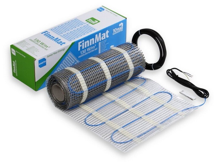 Нагревательный мат, ENSTO, FinnMat130 650Вт, 5 м2, 1000х50 см