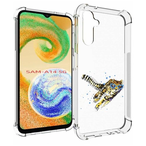 Чехол MyPads гепард в очках для Samsung Galaxy A14 4G/ 5G задняя-панель-накладка-бампер чехол mypads обезьяна в очках для samsung galaxy a14 4g 5g задняя панель накладка бампер