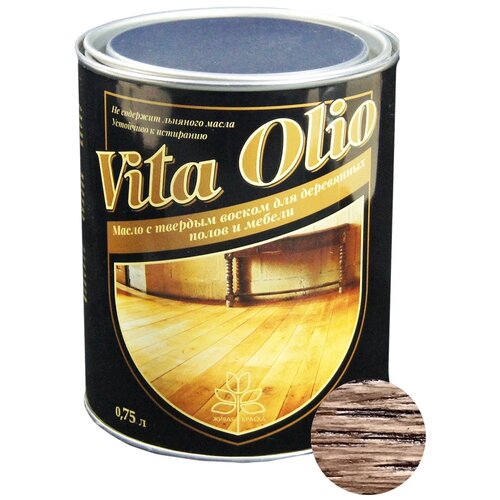 фото Масло-воск живая краска vita olio для паркета, лестниц и мебели, венге, 0.75 л