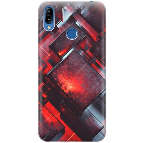 фото Силиконовый чехол на asus zenfone max (m2) zb633kl / асус зенфон макс м2 с принтом "гранатовые фигуры" re:pa