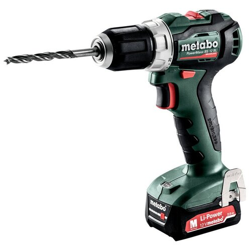 Аккумуляторная дрель-шуруповерт Metabo PowerMaxx BS 12 BL 6.01038.50 дрель шуруповерт аккумуляторная metabo powermaxx bs bl 2x2 0 ач бесщеточная