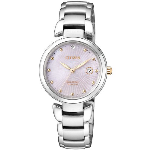 Наручные часы CITIZEN Titanium EW2506-81Y, серебряный