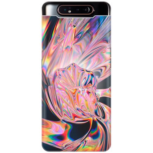 фото Силиконовый чехол на samsung galaxy a80 / a90 / самсунг а80 / а90 с принтом "стеклянная абстракция" gosso