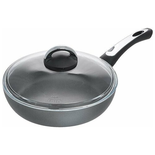 фото Сковорода scovo president sp-009, 24 см, с крышкой, серебряный