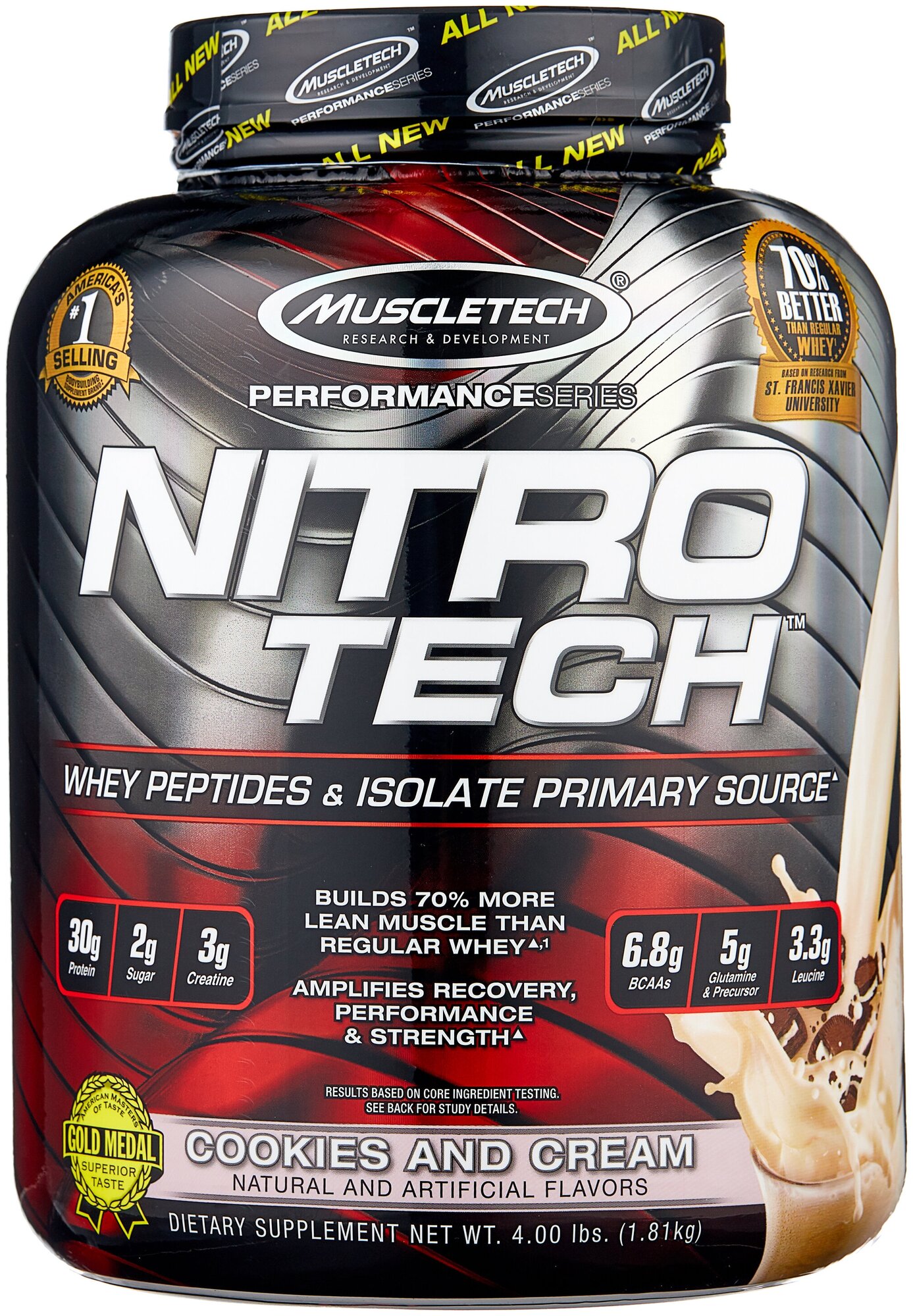 Muscletech Nitrotech Whey 4lbs (cookies & cream)