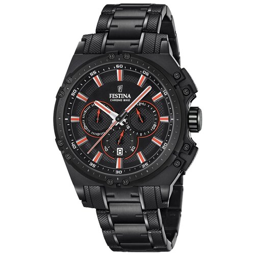 Наручные часы FESTINA, черный наручные часы festina chrono sport наручные часы festina chrono sport 20463 мужские кварцевые хронограф водонепроницаемые золотой желтый