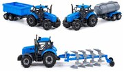 Игровой набор "Сельхозтехника" - с 3-мя синими тракторами