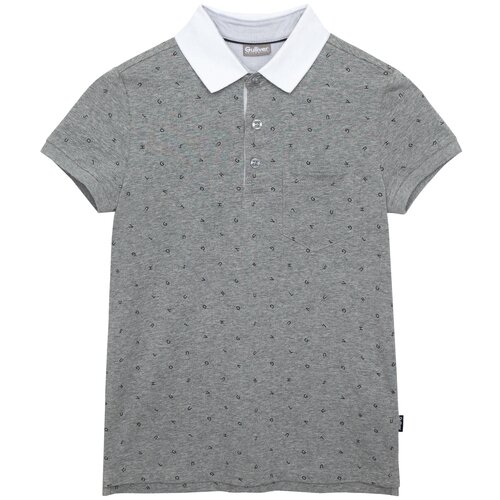 фото Поло gulliver, размер 122, серый