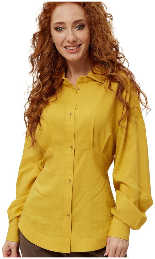 Блуза  DIMMA fashion studio, размер 48, желтый