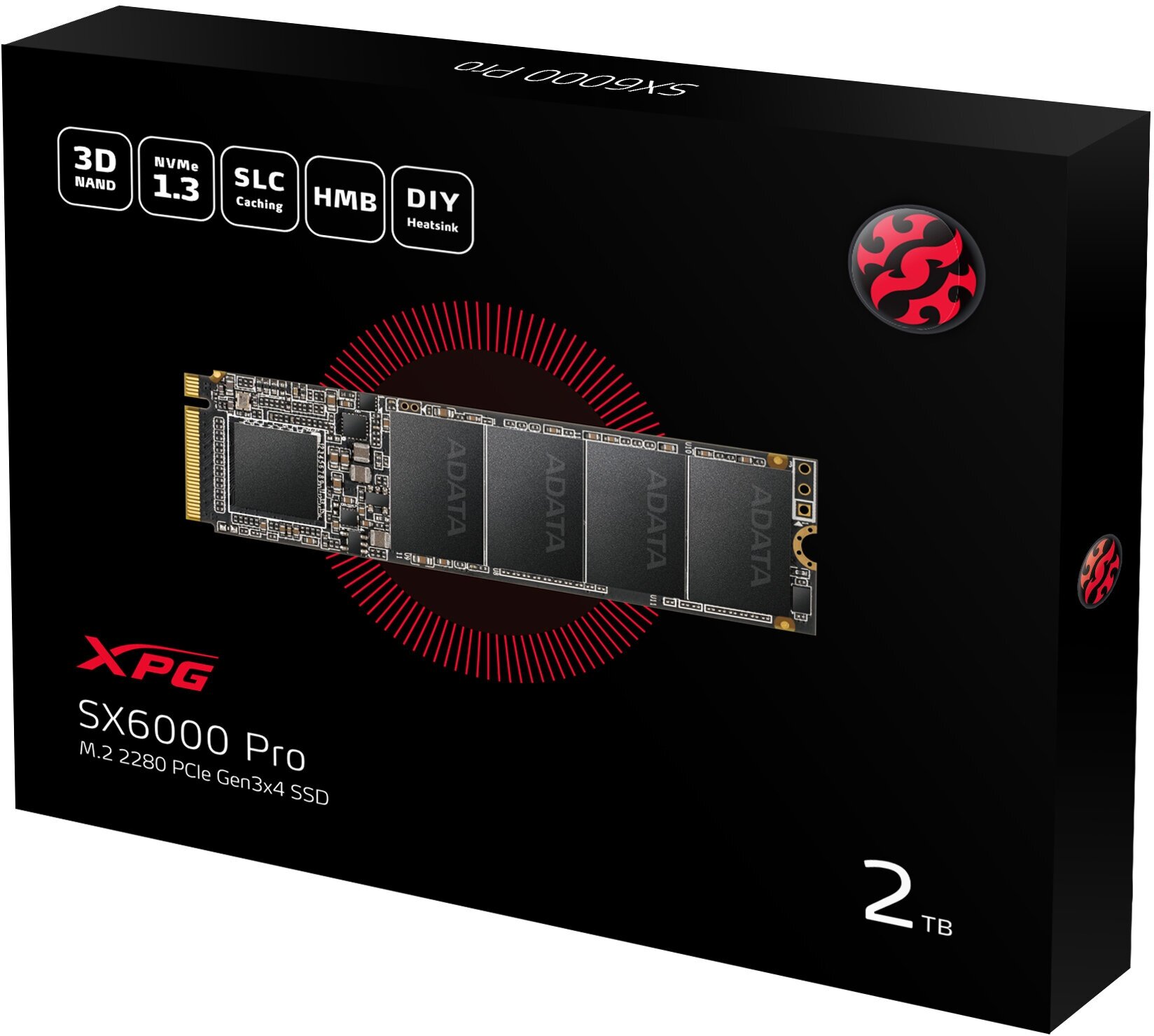 Твердотельный накопитель ADATA XPG 2 ТБ M2 ASX6000PNP-2TT-C