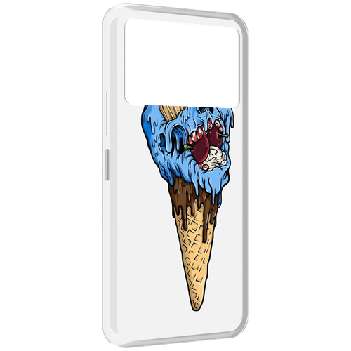 Чехол MyPads мороженное череп для Infinix NOTE 12 VIP (X672) задняя-панель-накладка-бампер