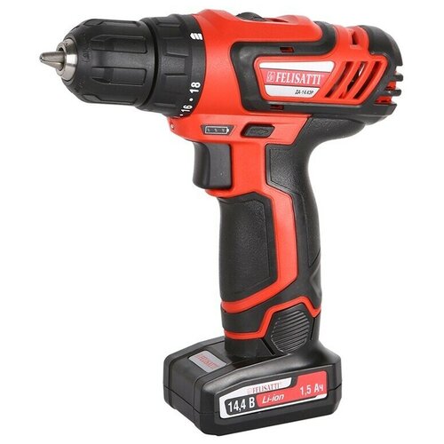 Аккумуляторная дрель-шуруповерт Felisatti ДА-144ЭР Li-ion 2 аккумулятора 15Ач 688000₽