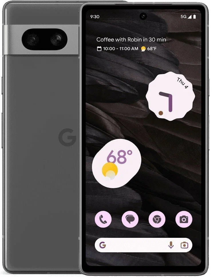 Смартфон Google Pixel 7A 8/128 ГБ JP, Dual: nano SIM + eSIM, charcoal
