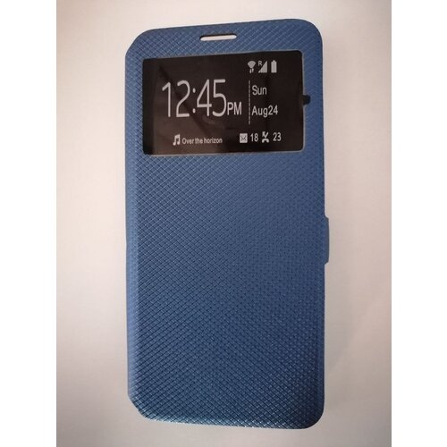 Чехол-книжка синий для Samsung Galaxy A50 с экраном для просмотра уведомлений, магнитной застежкой и подставкой. чехол сумка чехол книжка синий для honor 50 на хонор 50 с экраном для просмотра уведомлений магнитной застежкой и подставкой