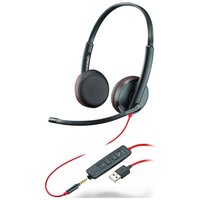 Наушники с микрофоном Plantronics Blackwire C3225 черный/красный 1.5м накладные (209747-201)