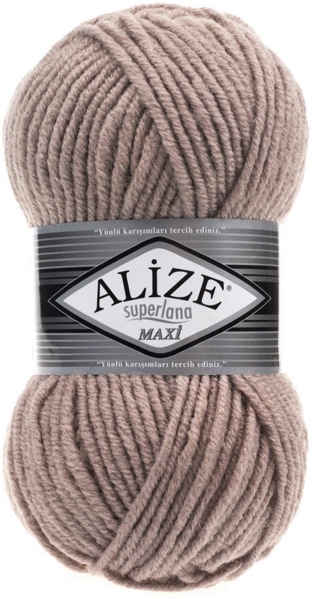 Пряжа Alize Superlana Maxi норка (541), 25%шерсть/75%акрил, 100м, 100г, 5шт