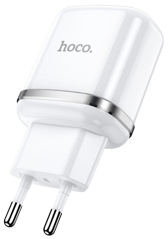 СЗУ, 2 USB 2.4A 12W (N4), HOCO, Умная зарядка, белый