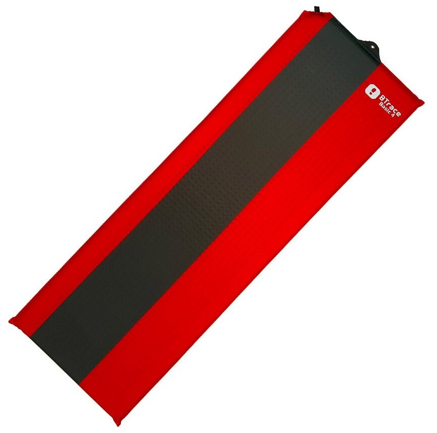 Ковер самонадувающийся BTrace Basic 4 183*51*3,8 см (Красный/Серый)
