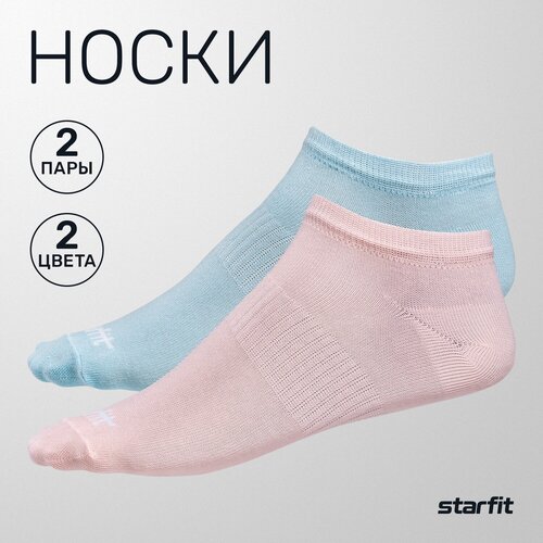 Носки Starfit, 2 пары, размер 39-42, розовый носки низкие starfit sw 205 белый светло серый меланж 2 пары размер 39 42