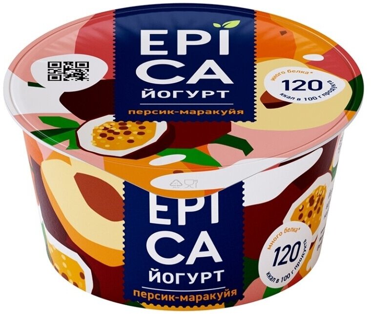 Йогурт Epica Персик-маракуйя 4,8%