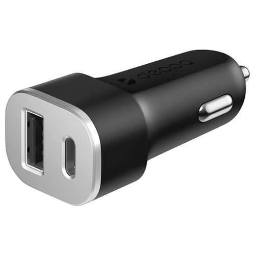 АЗУ USB Type-C + USB A, QC 3.0, Power Delivery, 18Вт, Ultra, черный, Deppa, 11293