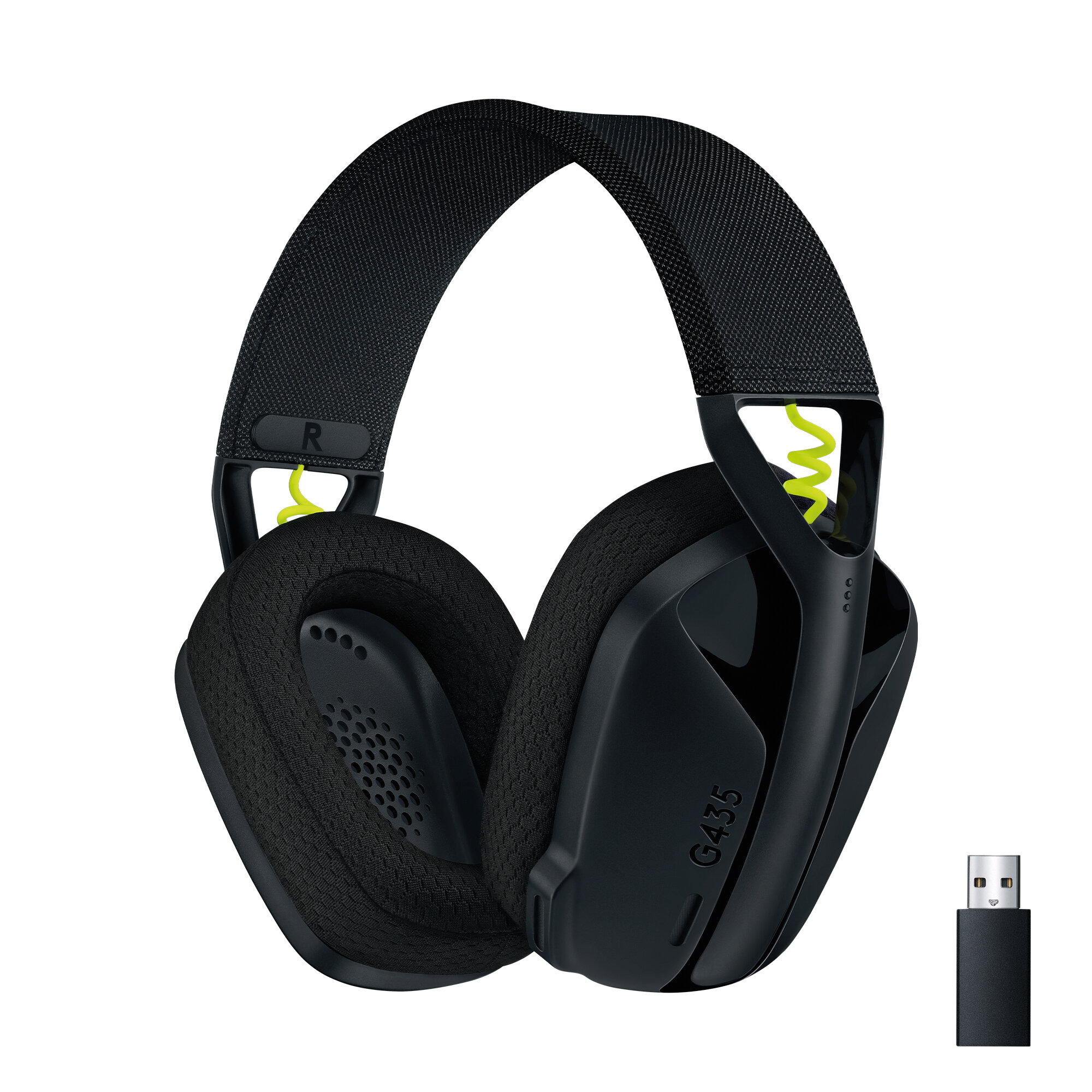 Игровые беспроводные наушники Logitech G435 USB Type-C с микрофоном черные