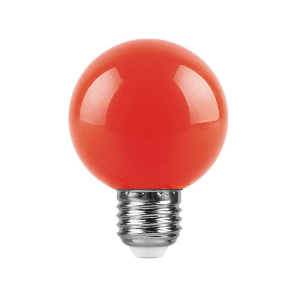 Светодиодная лампа Feron шар 3 Вт E27 красная матовая