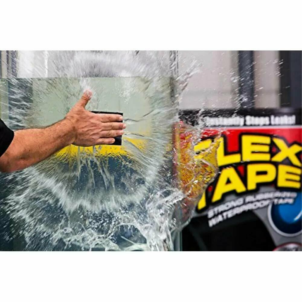 Сверхсильная клейкая лента Flex Tape 18 см черная — фото 17