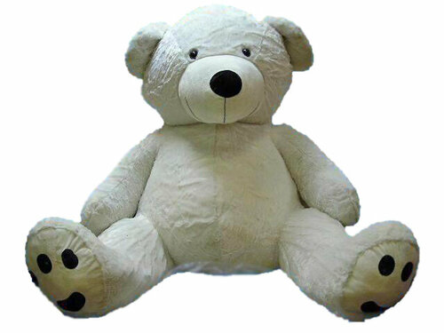 Мягкая игрушка Magic Bear Toys Медведь Толстяк (очень мягкий - мех блестящий - белый - 200 см)
