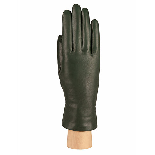 фото Перчатки eleganzza зимние, натуральная кожа, подкладка, размер 6.5, зеленый