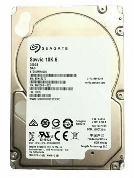 Жесткий диск Seagate ST300MM0006 300Gb SAS 2,5" HDD