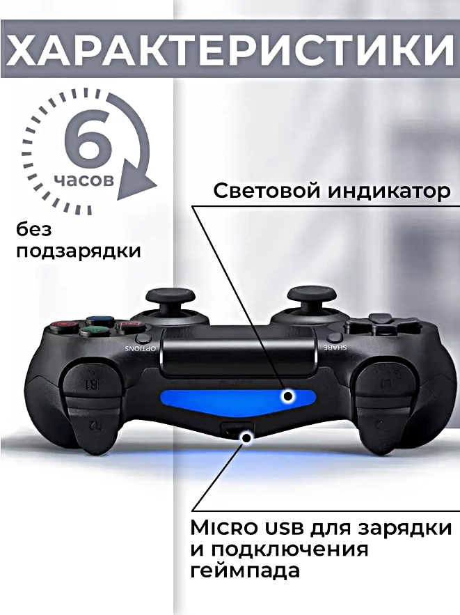 Геймпад для PlayStation 4 Джойстик совместимый с PS4 PC и Mac устройства Apple устройства Android